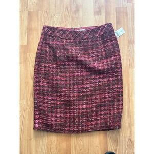 Coldwater Creek Rosy Boucle Pencil Skirt Size 12 Career Business Casual‎